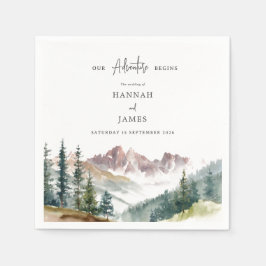 Guardanapo De Papel Casamento Exterior Russo Por Aquarela Das Montanha