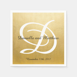 Guardanapo De Papel Casamento feito sob encomenda Monogrammed