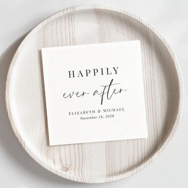 Guardanapo De Papel Casamento Feliz Para Sempre (Criador carregado)
