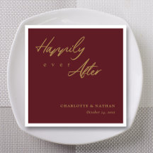 Casamento Feliz para Sempre com Dourado Personaliz