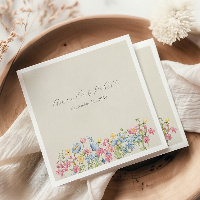 Guardanapo De Papel Casamento Floral Boho (Criador carregado)