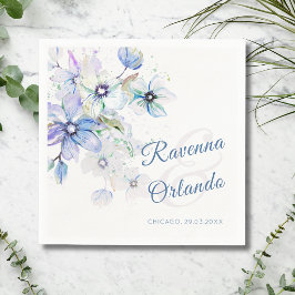 Guardanapo De Papel Casamento Floral Botânico Romântico de Pastel de I
