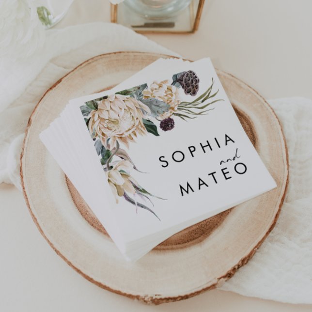 Guardanapo De Papel Casamento Floral Branco Napkins (Criador carregado)