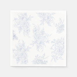 Guardanapo De Papel Casamento Floral Chintz Chinoiserie Blue Toile
