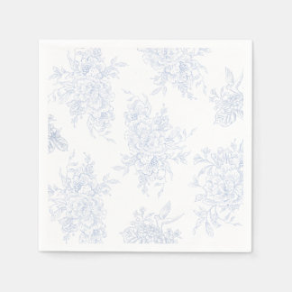 Guardanapo De Papel Casamento Floral Chintz Chinoiserie Blue Toile