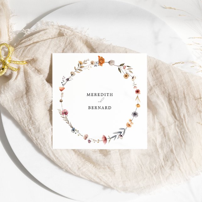 Guardanapo De Papel Casamento Floral Colorido (Criador carregado)