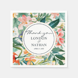 Guardanapo De Papel Casamento Floral Colorido