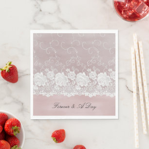 Guardanapo De Papel Casamento Floral Cor-de-Rosa-Rosa-Blush Rosa Român