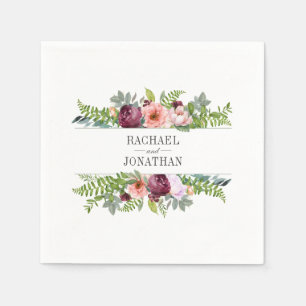 Guardanapo De Papel Casamento floral da fantasia