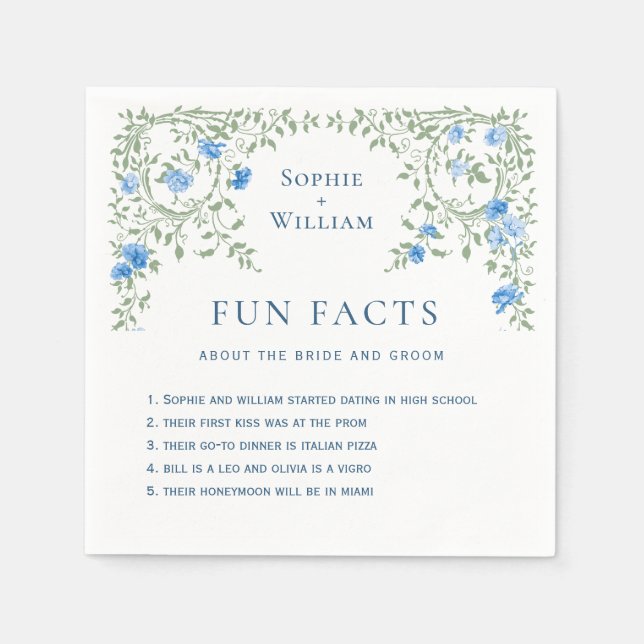 Guardanapo De Papel Casamento Floral das Flores Selvagens do Ornamenta (Frente)