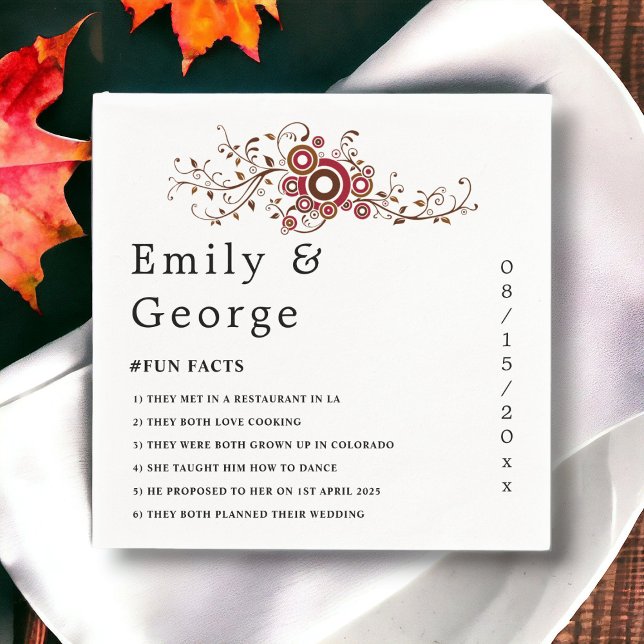 Guardanapo De Papel Casamento Floral das Folhas de Ornamentado Elegant (Criador carregado)