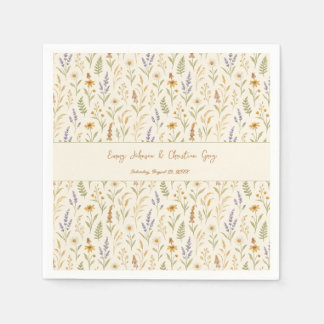 Guardanapo De Papel Casamento Floral de Flor de Flor de Watercolor Sel