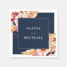 Casamento Floral de Marinho Azul Boho Chic