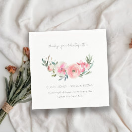 Guardanapo De Papel Casamento Floral de Melão Rosa Rosa Rosa Elegante