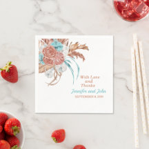 Casamento Floral de Watercolor Boho Terracotta