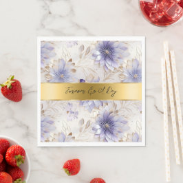 Guardanapo De Papel Casamento Floral Dourado com Pérola bonito