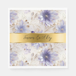 Guardanapo De Papel Casamento Floral Dourado com Pérola bonito