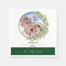 Guardanapo De Papel Casamento Floral Elegância Encantado