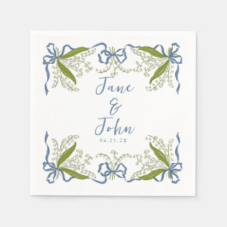 Guardanapo De Papel Casamento Floral Francês Personalizado Napkins