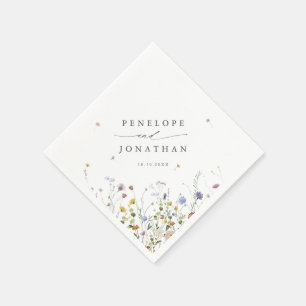 Guardanapo De Papel Casamento Floral Minimalista do Jardim de primaver