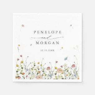 Guardanapo De Papel Casamento Floral Minimalista do Jardim de primaver