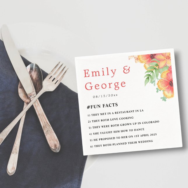 Guardanapo De Papel Casamento Floral Romântico de Flores Botânicas Boh (Criador carregado)