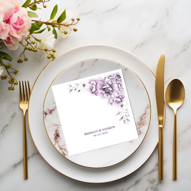 Guardanapo De Papel Casamento Floral Rosa (Criador carregado)