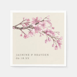 Guardanapo De Papel Casamento Floral Rosa Elegante