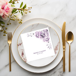 Guardanapo De Papel Casamento Floral Rosa Elegante