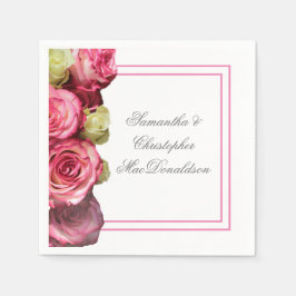 Guardanapo De Papel Casamento floral rosa rosa rosa rosa rosa