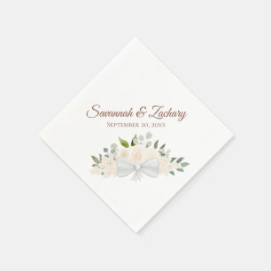 Guardanapo De Papel Casamento Floral Rustic Champagne Peach Watercolor
