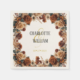 Guardanapo De Papel Casamento Floral Rustic Chic