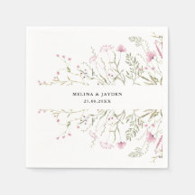 Casamento Floral Selvagem Rosa Elegante