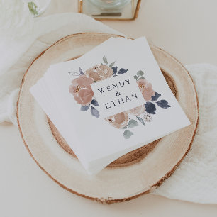 Guardanapo De Papel Casamento Floral Simples Russo Nápoles