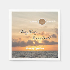 Guardanapo De Papel Casamento Folly Beach Morning