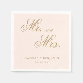 Guardanapo De Papel Casamento Formal Elegante Rosa Tradicional
