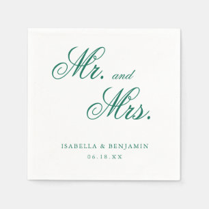 Guardanapo De Papel Casamento Formal Elegante Verde Esmeralda Tradicio