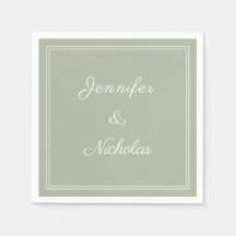 Casamento Formal Sage Green Script