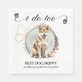 Guardanapo De Papel Casamento Fotográfico de Cão de Akita Anu