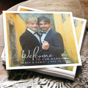 Guardanapo De Papel Casamento Gay Foto Dois Noivos