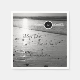 Guardanapo De Papel Casamento Glassy Sand Grayscale