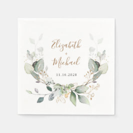 Guardanapo De Papel Casamento Greenery Watercolor