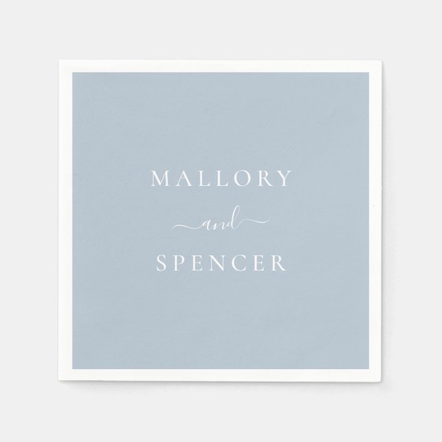 Guardanapo De Papel Casamento Herdeiro Azul Tradicional (Frente)