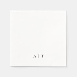 Guardanapo De Papel Casamento inicial de Casais monogramas mínimo