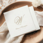 Guardanapo De Papel Casamento inicial do Sobrenome clássico legante<br><div class="desc">Casamento inicial do Sobrenome clássico legante</div>