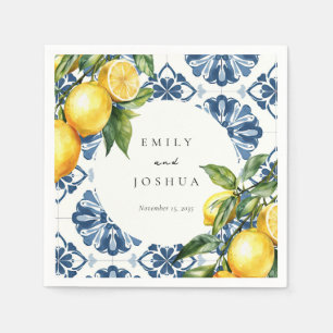 Guardanapo De Papel Casamento Italiano Lemon Citrus Positano