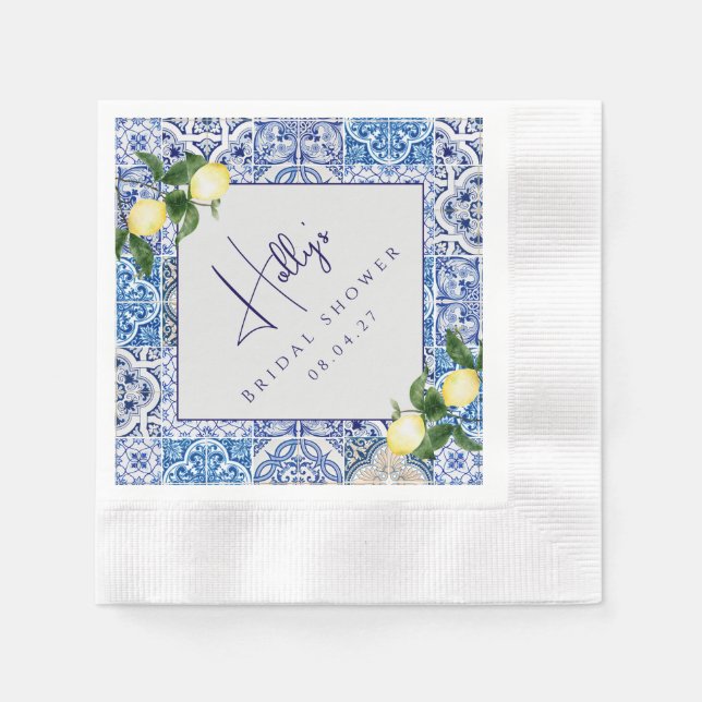 Guardanapo De Papel Casamento Italiano Napkins | Estilo Russo Tuscano (Frente)