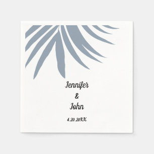 Guardanapo De Papel Casamento Legal Elegante de Folha Tropical de Palm