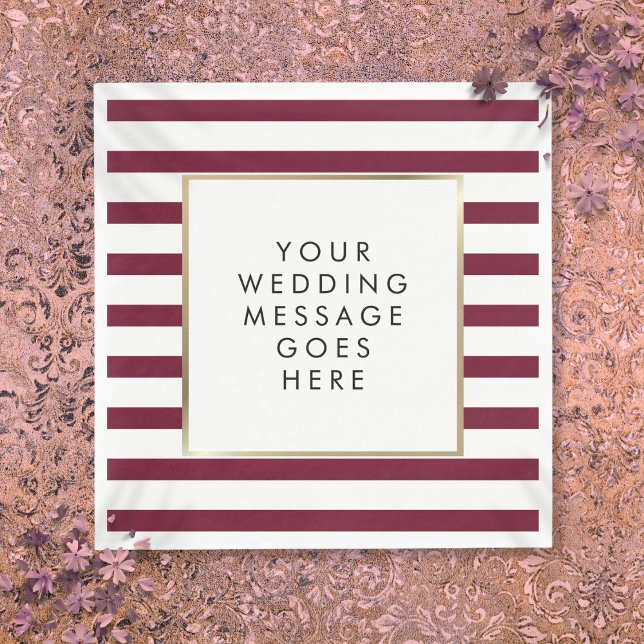 Guardanapo De Papel Casamento Listra Burgundy Clássico (Classic Burgundy Stripe Wedding Napkins)