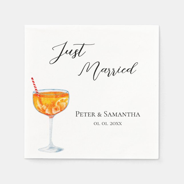 Guardanapo De Papel Casamento Love At First Spritz  (Frente)
